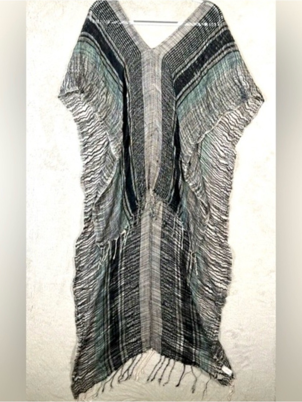 Rare Free People Open Weave Dream Weaver Poncho/Swim Cover/Kaftan